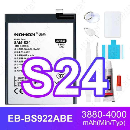 NOHON Phone Battery for Samsung Galaxy S24 S23 S22 Ultra S21 S20 Plus S10 S10E S9 S8 S7 S6 S10+ S20+ S21+ S23+ S24+ Batteries