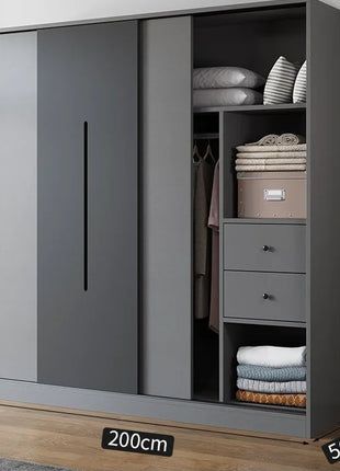 Nuovi Modelli di Armadio ad Angolo dal Design Semplice con Cassetti per lo Stoccaggio, Prezzo all'Ingrosso, Guardaroba in Legno Grigio Personalizzato per Camera da Letto