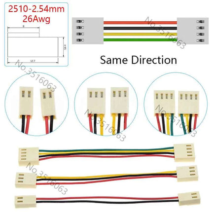 5/10 Pz KF2510 2510 2.54mm Spina Femmina Connettore Con Filo 100/200/300mm Cavo 2/3/4/5/6/7/8P Spille Doppio Ponticello Linea Per Arduino