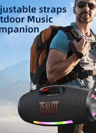 ZEALOT-S89 Altoparlante Bluetooth portatile impermeabile da 250 W, subwoofer Boombox esterno wirelessTri radiatori passivi-bassi profondi