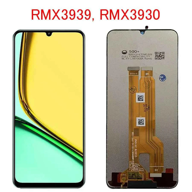 6.74‘For Realme C61 LCD Display Touch Panel Digitizer AAssembly With Frame Display Replacement For Realme C61 RMX3939, RMX3930