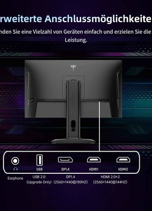 KTC 24 Inch Gaming Monitor 180Hz - 2K 1440P Computer Monitors, Fast IPS Monitor with HDR 400, Adaptive Sync, Up to 185Hz H24T7