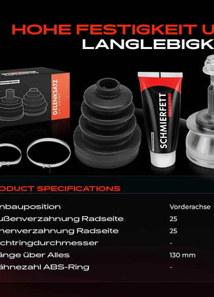 Frankberg 1x Set Giunto Semiasse Anteriore per Mercedes-Benz Classe A W169 Classe B W245 A1693601768 1693601768 12-141454