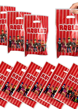 Set di Favori per Feste di Compleanno a Tema Roblox - Braccialetti Slap, Timbri e Adesivi per Bambini, Riempitivi per Sacchetti Regalo e Decorazioni per Feste