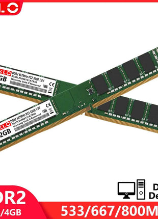 DDR2 2GB Desktop Memory Ram 533 667 800Mhz PC2 5300 6400 1.8V 240Pin 2RX8 16Chips CL6 Non-ECC Unbuffered DIMM Memories Ram