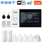 PGST Wireless Home Security Alarm System Tuya GSM 4G WIFI Smart Home 433MHz Smart Life App Control With Alexa