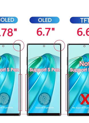 NUOVO AMOLED Per Samsung Galaxy S22 Ultra 5G Display LCD Display LCD Touch Screen Digitizer Assembly Per Samsung S22 Ultra Schermo