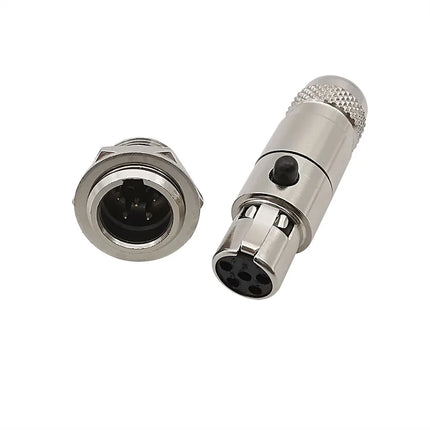1 Coppia di Metallo Mini XLR 3/4/5/6 Spille Spina Femmina Maschio Martinetti Telaio Pannello Presa Audio Microfono Cavo di Saldatura connettore