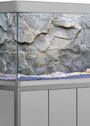 3D Aquarium Background Sticker,  Rock Texture Painting Wallpaper Fish Tank Backdrop Decorations PVC