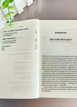 Trova il tuo motivo e inizia con il perché di Simon Sinek, libro motivazionale di gestione e leadership aziendale, in inglese, in brossura.