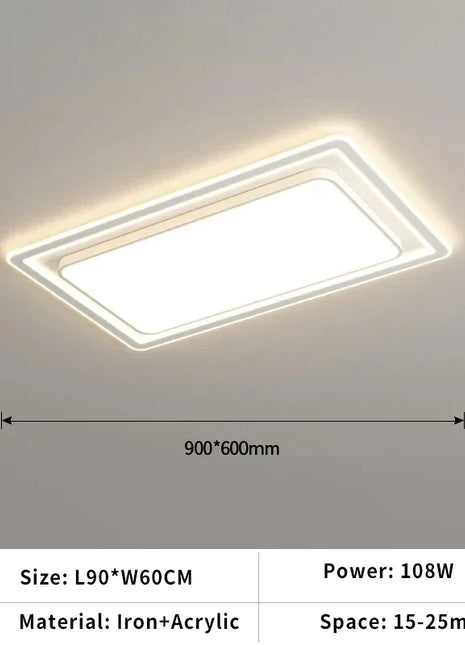 Lampada da soggiorno moderna con telecomando Lampada da soffitto a LED semplice Decorazioni per la casa Lampada da camera da letto Apparecchio di illuminazione per sala da pranzo per interni