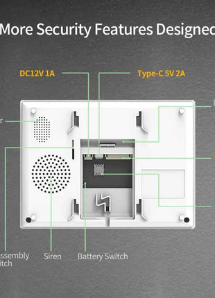Staniot 7 pollici HD sistema di allarme Wireless WiFi 4G Tuya Smart Home Security Protection funziona con Alexa Google APP Remote Control,Sirena incorporata 115db e batteria da 5000mAh
