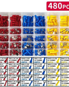 Assorted Electrical Crimp Terminal Kit 280/1500pcs - Cold Pressed Male Female Quick Connect Lugs for DIY & Repairs