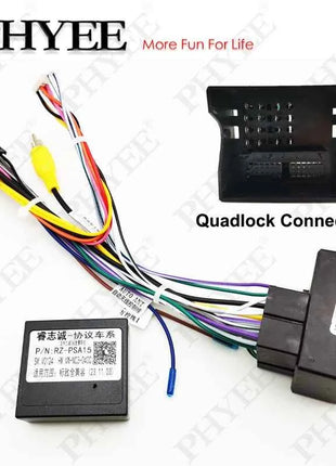 Decodificatore CANBUS per cablaggio quadlock, protocollo BSI Ritenzione SWC, adattatore Android P&P 16 pin per Peugeot 208 2008 308 307 C4 C3
