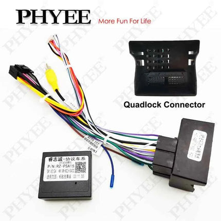 Decodificatore CANBUS per cablaggio quadlock, protocollo BSI Ritenzione SWC, adattatore Android P&P 16 pin per Peugeot 208 2008 308 307 C4 C3