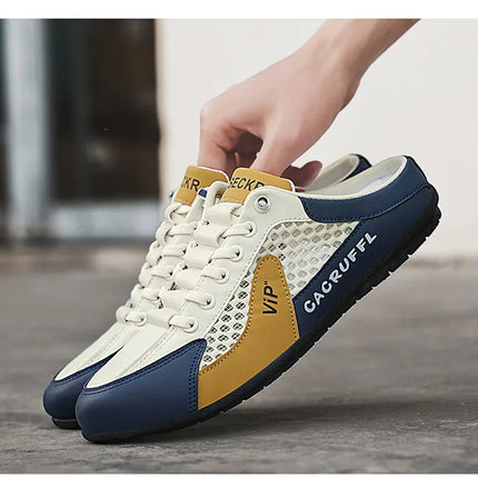 2025 Nuove slip-on casual da uomo: mezze pantofole durevoli, comode, traspiranti ed eleganti