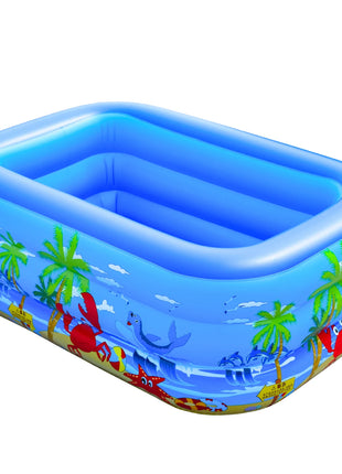 Piscina gonfiabile per bambini, bambini piccoli, adulti, piscina gonfiabile in PVC per feste acquatiche interne ed esterne, blu