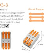 5/10PCS Universal Compact Wire Connector Quick Splitter Electrical Cable Terminal Block For 28-12AWG Small Wiring Connector