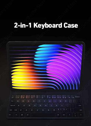 Original Xiaomi Pad 7/7 Pro Keyboard Double-Sided Case English 64-key For Mi Tablet 7/7Pro Magnetic Keyboard PU Protective Cover