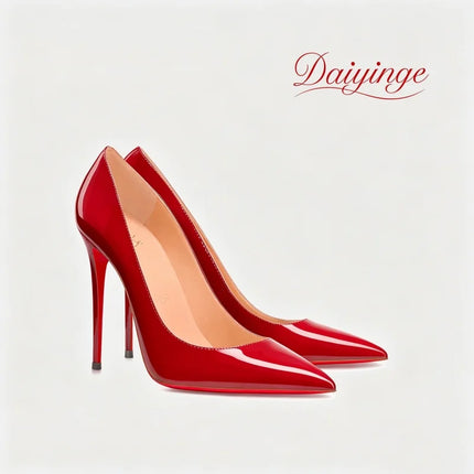 Tacchi da Donna 2026 Nuovi di Lusso Firmati di Alta Qualità con Suola Rossa, Tacchi Alti a Punta, Stiletto, Scarpe Eleganti Sexy da 12 cm