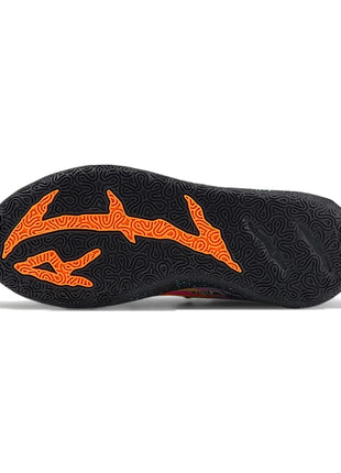 Puma MB.03 Comfortable, Non-Slip, and Durable Round Toe Basketball Shoes (Unisex) in Black, Red, and Yellow 379330-01