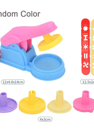 Stampi per pasta da gioco per alimenti per bambini Plastica Frutta Verdura Gnocco Stampo per noodle Coltello Forchetta Ciotola Piatto Accessori per plastilina Giocattoli