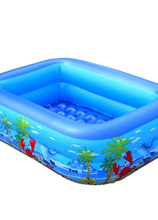Piscina gonfiabile per bambini, bambini piccoli, adulti, piscina gonfiabile in PVC per feste acquatiche interne ed esterne, blu