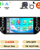 Podofo 6.2'' 2+64G Car Radio For Fiat Punto 2010-2016/Linea 2012-2015 Multimedia Player WIFI GPS Carplay Android Auto Car Stereo