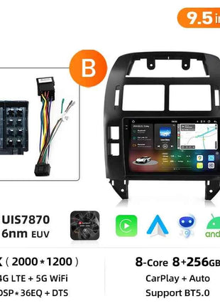 Junsun AI Voice Wireless CarPlay Android Auto Radio for Volkswagen Polo Mk4 IV 2001-2009 Car Multimedia GPS BT FM 2din autoradio