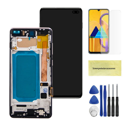 Schermo TFT S10 Plus con cornice, per Samsung Galaxy S10+ G975F G975F/DS Display LCD Touch Screen Digitizer Sostituzione