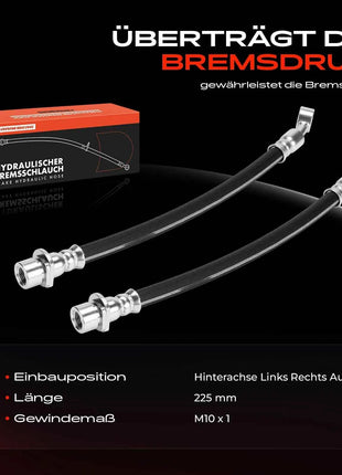 Frankberg 2x Tubo Freno Posteriore Sinistro e Destro per Honda City Saloon GM2 GM3 Jazz III GE GG GP ZA 2008-2015 01466TF0951