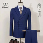 ST Cassy Elegant mens suits for wedding Slim fit Double Breasted Multiple buttons Casual Business Two-piece dress party outfit