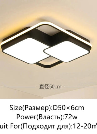 Lampada da Soffitto LED Moderna con Telecomando, Illuminazione per Interni, Decorazione per Soggiorno, Camera da Letto, Studio e Cameretta