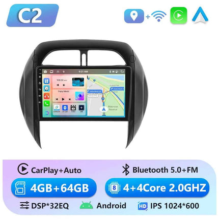 Podofo 6+128G Wireless CarPlay Android Auto Radio for Toyota RAV4 2003-2005(LHD) Car Multimedia Player GPS WIFI 2 Din Autoradio