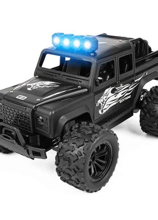 1:16 High Speed Off-Road Alloy RC Cars Police Truck Jeep with Music Sound and LED Lights 2.4G Remote Control Cars Outdoor Toy