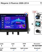 Srnubi Car Radio For Renault Megane 3 Fluence Samsung SM3 2008-2014 Multimedia Player Carplay Android Auto Autoradio Navigatore