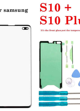 1Set Nuovo Display LCD Frontale In Vetro Esterno Touch Screen Esterno Pannello Obiettivo Per Samsung Galaxy S8 S9 S10 S20 Nota 8 9 10 Plus Ultra