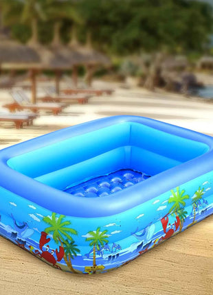 Piscina gonfiabile per bambini, bambini piccoli, adulti, piscina gonfiabile in PVC per feste acquatiche interne ed esterne, blu