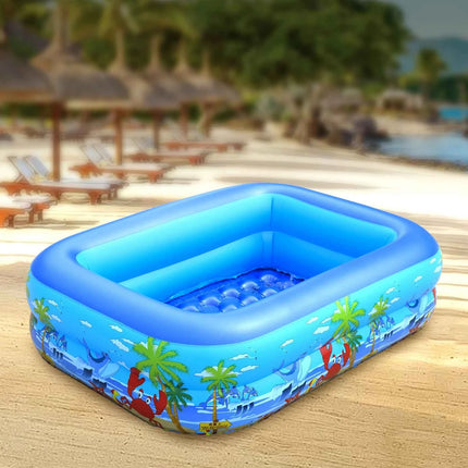 Piscina gonfiabile per bambini, bambini piccoli, adulti, piscina gonfiabile in PVC per feste acquatiche interne ed esterne, blu
