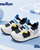 Kids' PU Leather Sports Shoes, Patchwork Fashion Sneakers for Children, Waterproof Running Footwear for Boys and Girls