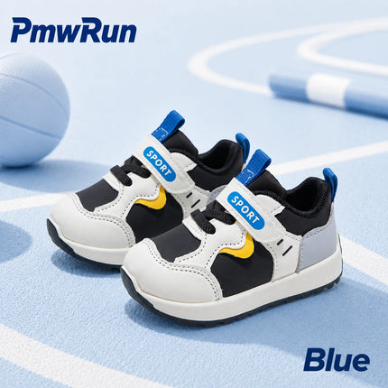 Scarpe sportive in pelle PU per bambini, patchwork, moda, sneakers per bambini, calzature da corsa impermeabili per ragazzi e ragazze