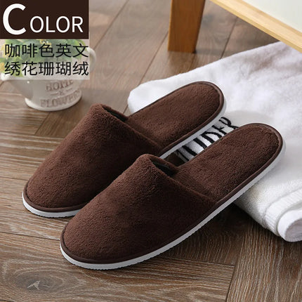 5 paia/lotto uomo donna usa e getta hotel pantofole per gli ospiti scivoli in cotone casa viaggio SPA pantofola ospitalità economici indoor slip-on