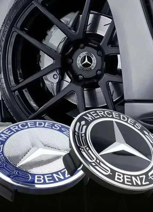 Set di 4 Coprimozzi da 75mm per Mercedes-Benz AMG W203 W206 W220 W205 W211 W212, Coperture per Cerchioni con Emblema Benz