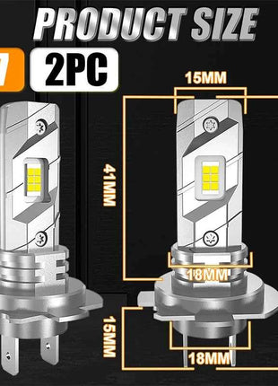 Turbo 2PCS H7 LED Canbus 1:1 Mini Car Lights 5570 CSP Cut-off Line Hi/Lo Beam 12V 24V Fanless T10 Bulbs 6000K White Led Headlamp