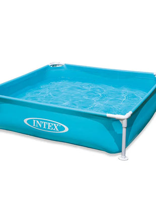 Piscina Intex 57173 blu con telaio a tubi quadrati piccoli per bambini, piscina per palline, piscina per sabbia, vasca da bagno, laghetto per pesci 122x122x30cm