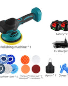 Utensile Elettrico a 6 Velocità per Lucidatura, Pulizia, Ceratura, Levigatura del Legno e Rimozione della Ruggine, Compatibile con Batterie Makita ﻿   Lucidatrice per Auto Senza Fili
