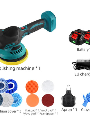 Utensile Elettrico a 6 Velocità per Lucidatura, Pulizia, Ceratura, Levigatura del Legno e Rimozione della Ruggine, Compatibile con Batterie Makita ﻿   Lucidatrice per Auto Senza Fili