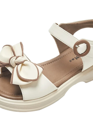 Sandali con papillon per ragazze Sweet Princess Classic Simple Summer 2024 nuovi sandali per bambini per ragazze scarpe da spiaggia all'aperto Cute Bow-knot