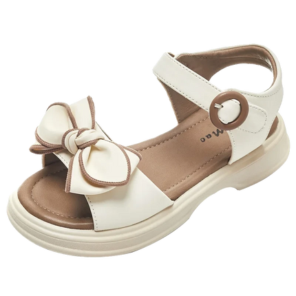 Sandali con papillon per ragazze Sweet Princess Classic Simple Summer 2024 nuovi sandali per bambini per ragazze scarpe da spiaggia all'aperto Cute Bow-knot