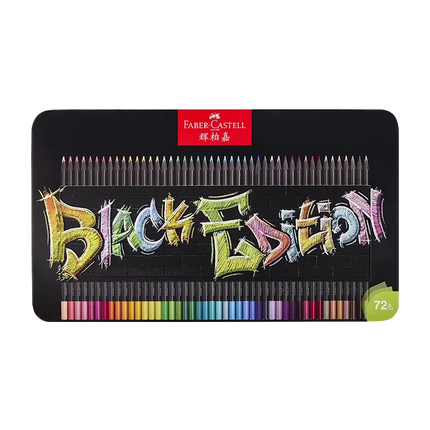 Faber-Castell Oil-Based Colored Pencils Set 48/72 – Professional Sketch & Coloring Pencil Set in Metal Tin Box